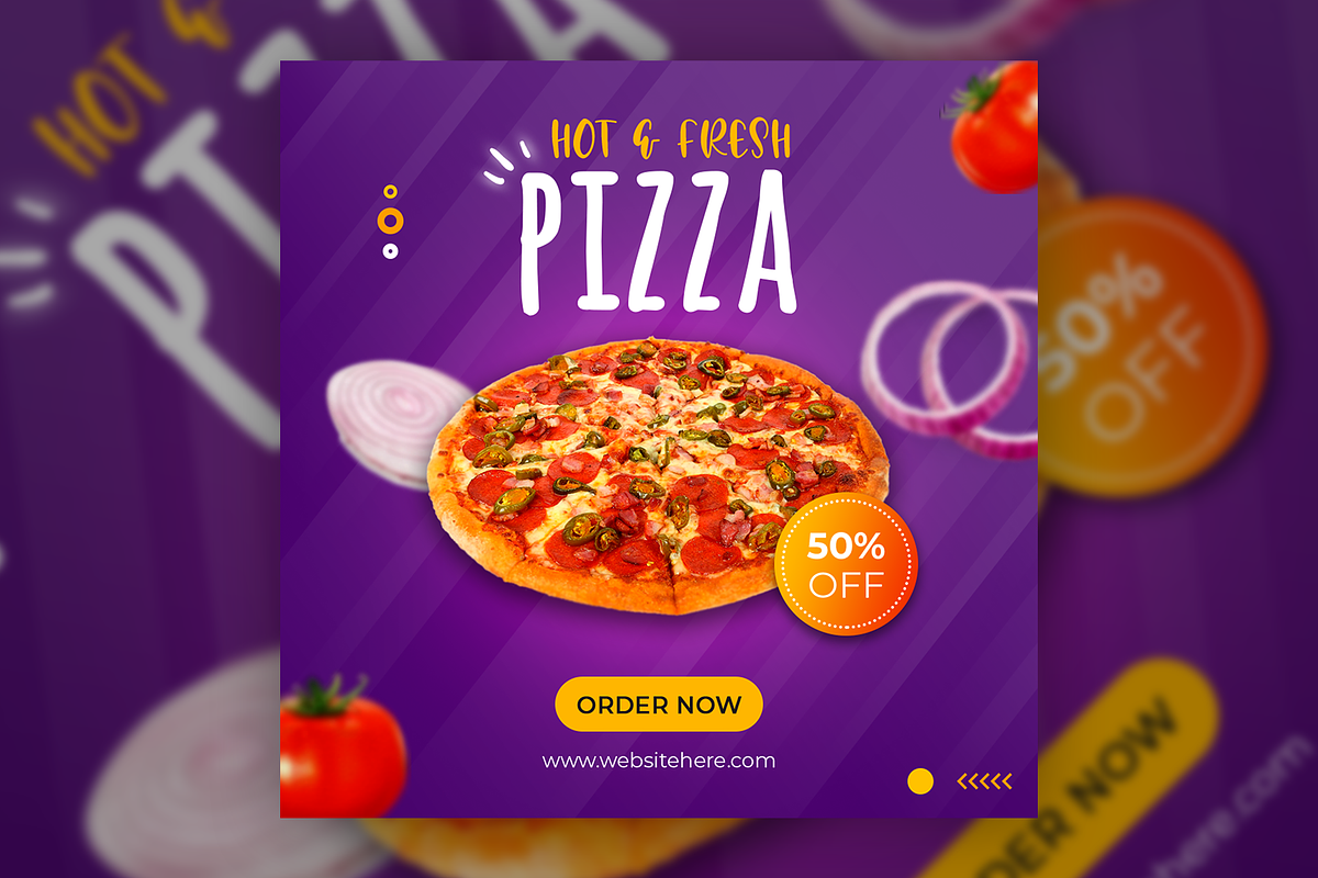 Pizza Shop Social Media Post, a Social Media Template by Smashing_Studio