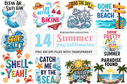 Summer Sublimation PNG Bundle, an Illustration by Watercolor design (Thumbnail 1 of 4)