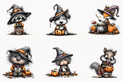 Cute Halloween Animal PNG Bundle, a Seasonal Illustration by fashionaddict (Thumbnail 2 of 7)