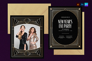 New Years Eve Invitation Flyer, a Flyer Template by BrandPacks
