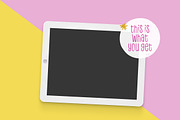 Multicolored iPad Mockup, an iPad Mockup by Hype Your Prints (Thumbnail 4 of 5)