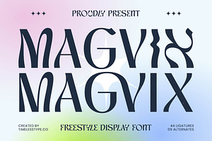 Magvix Modern Display Serif Font, a Sans Serif Font by timelesstype.co