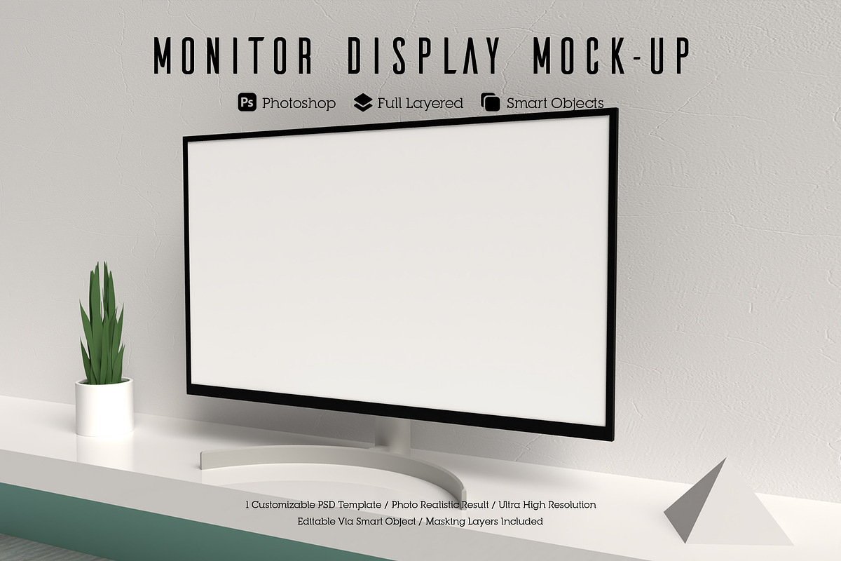 Monitor Display Mock-up #03, a Product Mockup by alexandeerco (Photo 1 of 5)