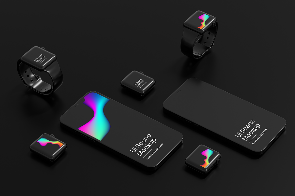 Black Devices Mockup Dark Theme Set, a Mac Mockup by Mockupdaddy (Photo 19 of 22)