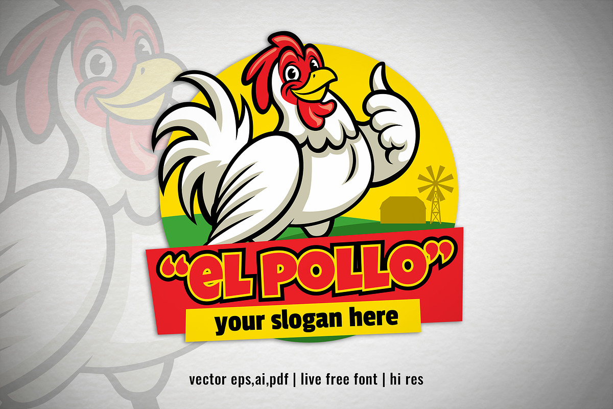 Chicken Cartoon Thumb Up Mascot, a Branding & Logo Template by bazzier_graphik (Photo 1 of 2)