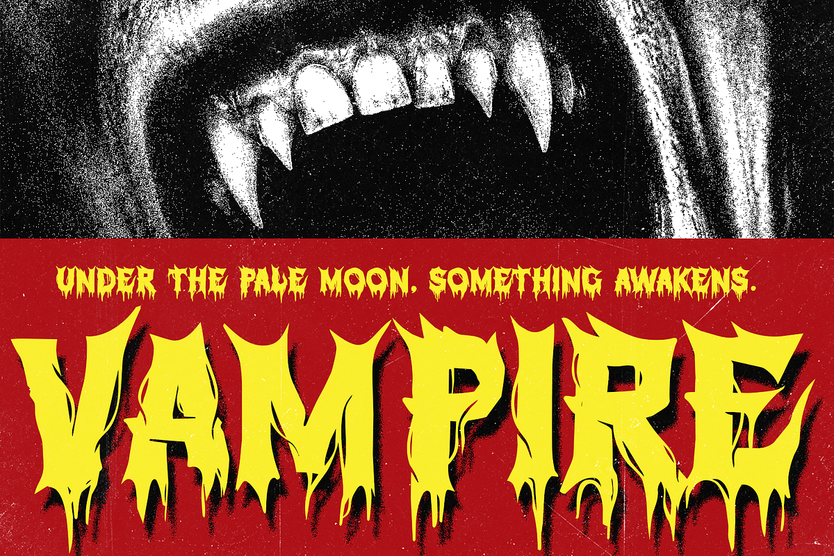 Misery Haunted Dramatic Horror, a Blackletter Font by Haps Space (Photo 12 of 12)