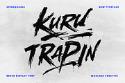 Kuru Trapin Energetic Brush Font, a Handwritten Font by Maulana Creative (Thumbnail 1 of 7)