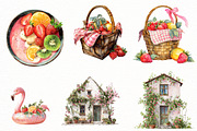 Watercolor Summer Vibe Clipart, an Illustration by Designworld (Thumbnail 3 of 6)