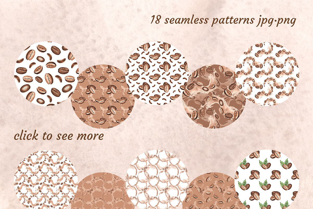 Coffee watercolor clip art set, a Food Illustration by susie-p-art (Photo 10 of 15)