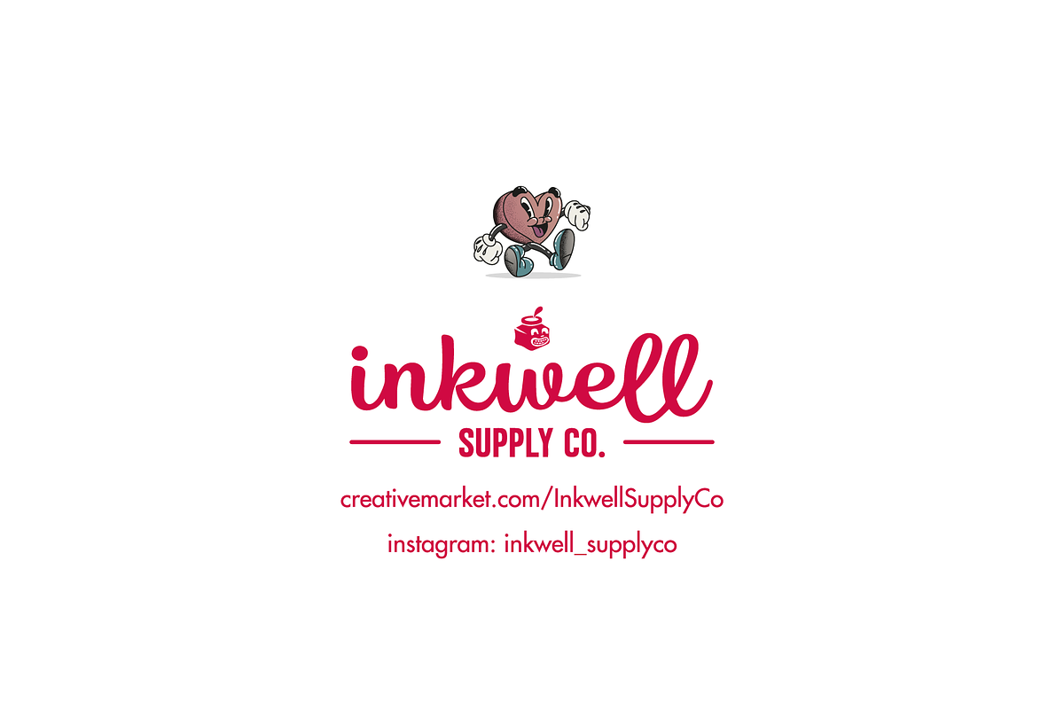 Cartoon Valentines Heart, an Illustration by Inkwell Supply Co (Photo 10 of 10)