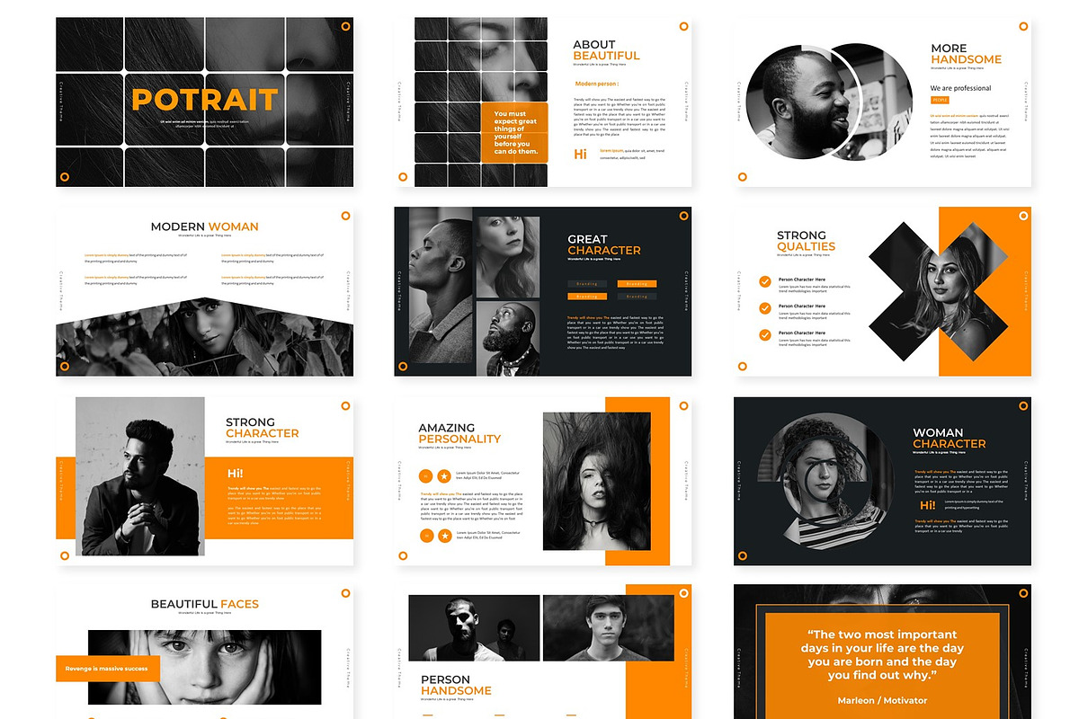 Potrait - Google Slides Template, a Presentation Template by AQR Studio (Photo 2 of 4)