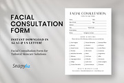 Facial Consultation Form Pdf, a Stationery Template by Snapybiz (Thumbnail 1 of 10)