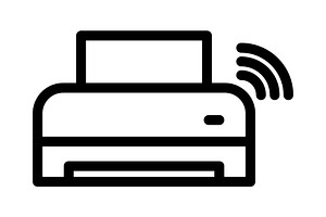 Printer icon, an Outline Icon by Sumberpangan