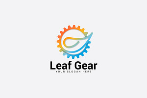 leaf gear logo, a Branding & Logo Template by shazi