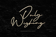 Only Wishing - a Handwritten Font, a Script Font by Vava Aryanto (Thumbnail 1 of 12)