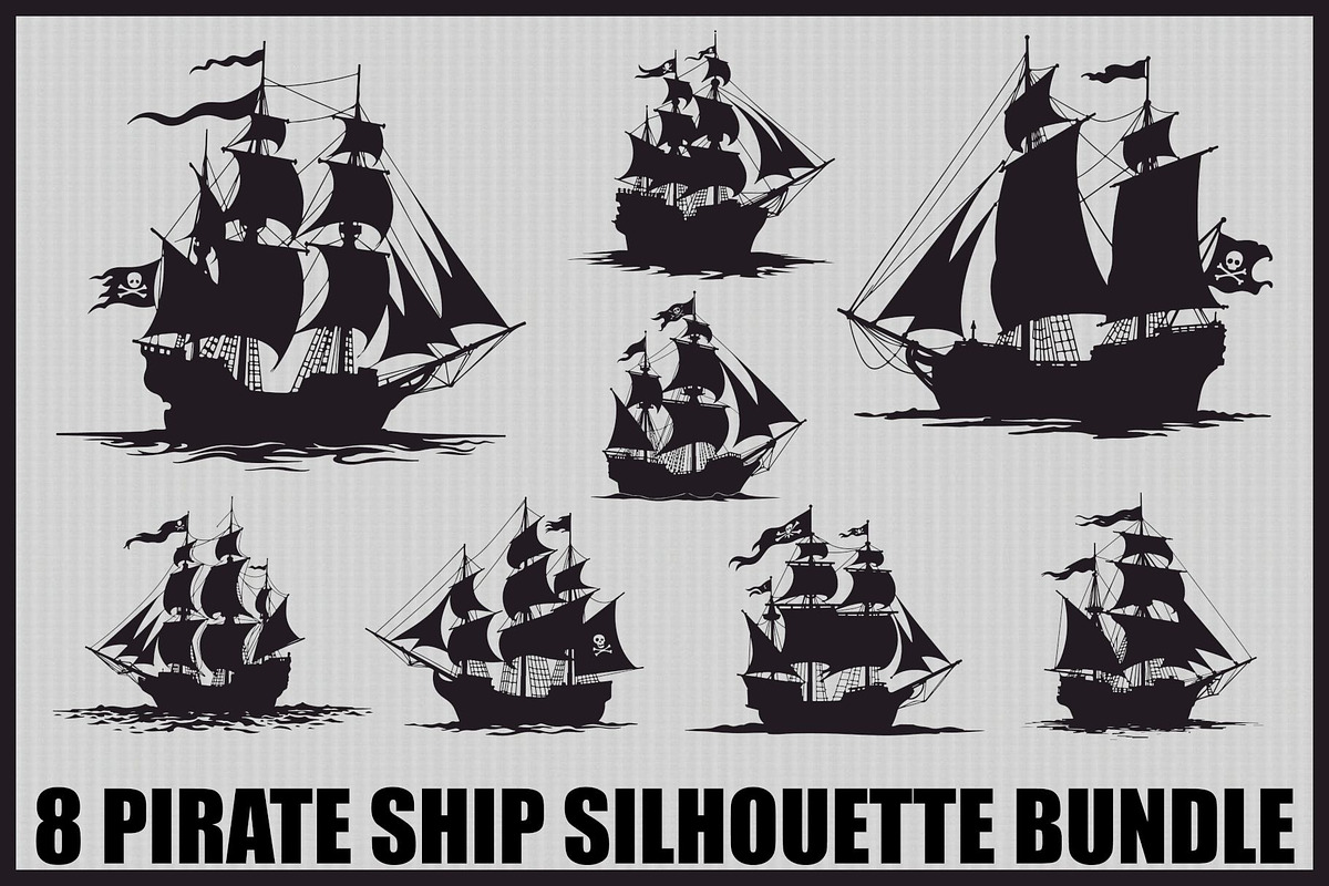 Vintage Sailing Ship Vector Pack, an Illustration by Creativeshirt (Photo 1 of 9)