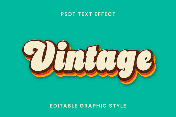 Retro 3D Layered Text Effect