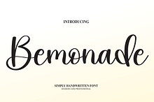 Bemonade | Script Font