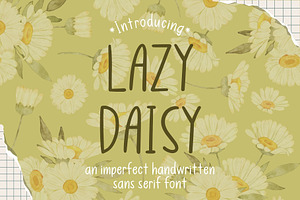 Lazy Daisy | Handwritten Sans Serif