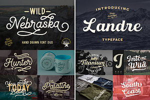 Huge Vintage Font Bundle