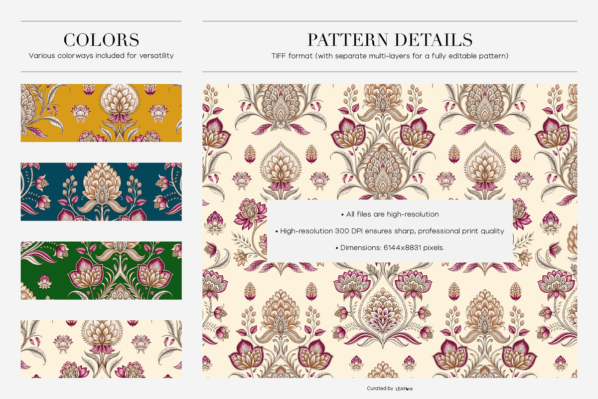 GULISTAAN | Traditional Prints, a Pattern Graphic by LEAFure (Photo 2 of 9)