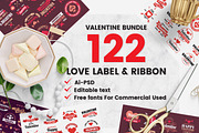 122 LOVE LABEL & RIBBON, a Branding & Logo Template by Toonsteb (Thumbnail 14 of 15)