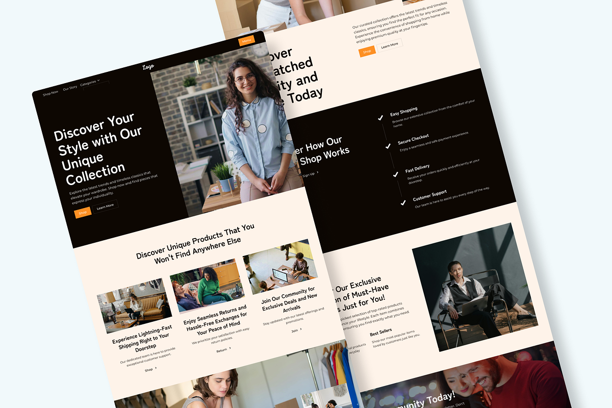 Online Shop - Landing Page Template, a Websites & App Template by RPWDS (Photo 2 of 3)