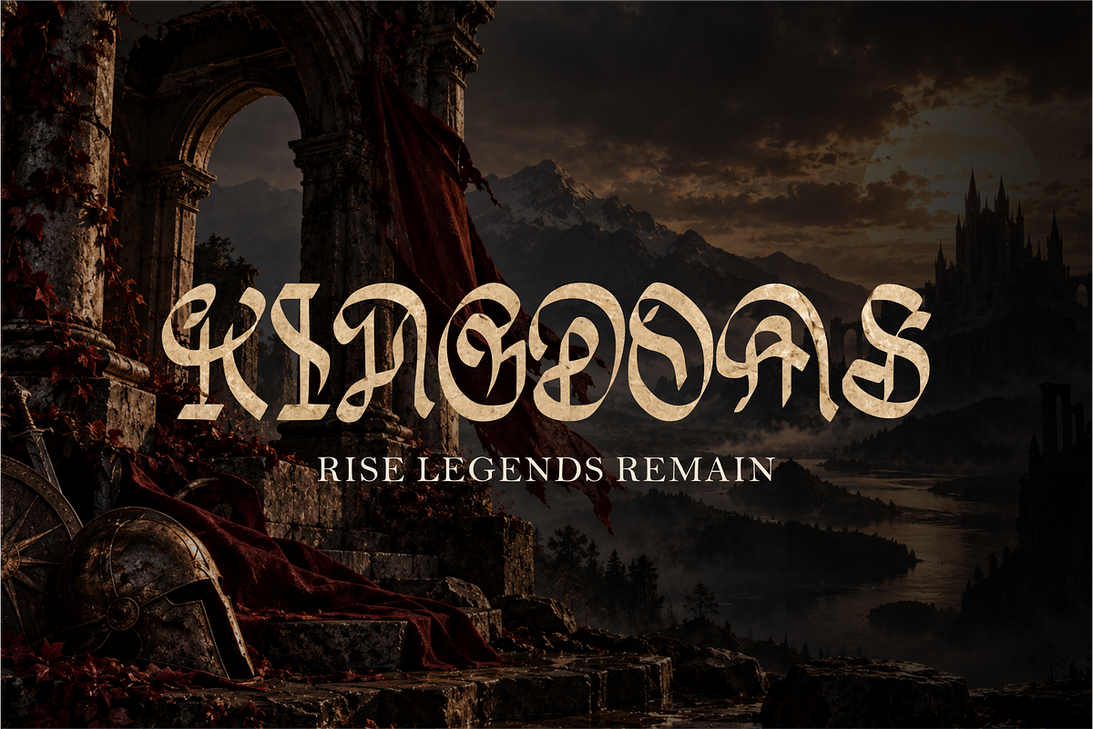 KORVEA — Experimental Gothic, a Blackletter Font by idealistudio (Photo 2 of 5)