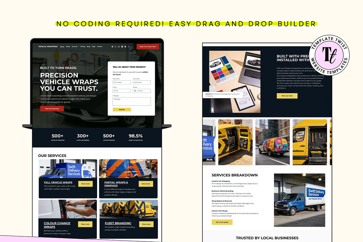 Vehicle Wrap Wix Studio Website, a Wix Template by Template Twist Shop (Photo 8 of 10)