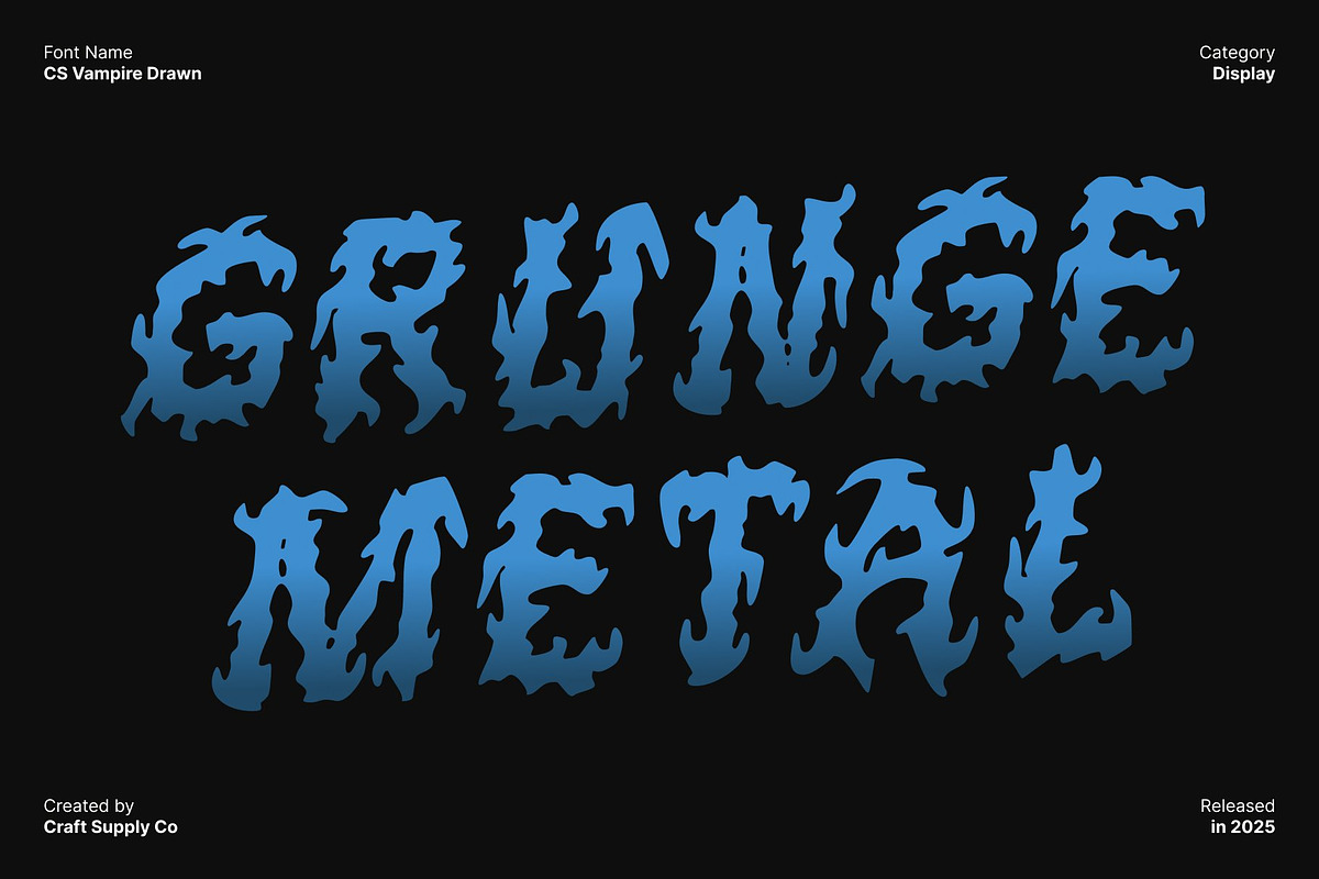 CS Vampire Drawn, a Blackletter Font by Craft Supply Co. (Photo 2 of 8)