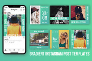 Gradient Instagram Post Templates, a Social Media Template by 3Y_Design (Thumbnail 1 of 4)