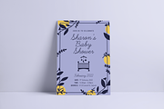 Purple Baby Shower Invitation Design, an Invitation Template by Starline Creative (Thumbnail 1 of 5)