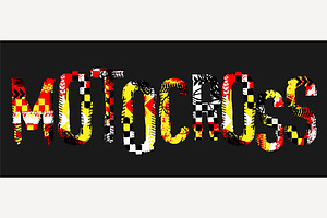 Off-Road motocross lettering, a Texture Illustration by Anna's Shop