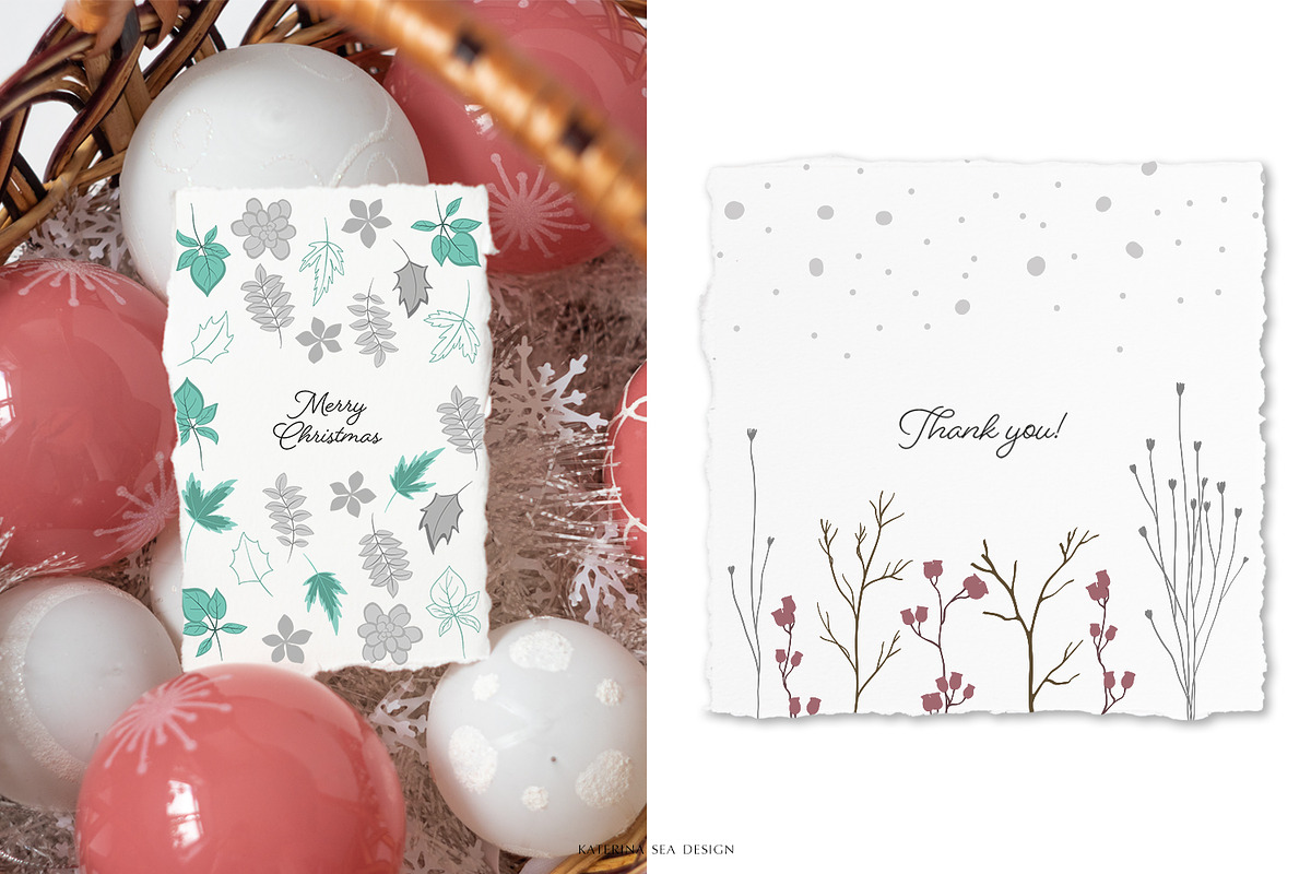 Christmas botanical collection, an Object Graphic by Katerina.Sea.Design (Photo 6 of 6)