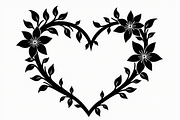 8 Heart Silhouette Floral Frames, an Illustration by hafijul (Thumbnail 3 of 9)