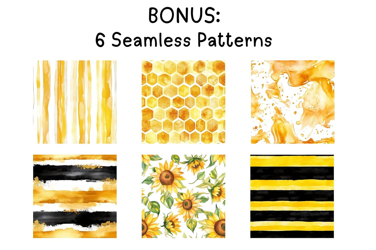 Bee and Honey Clipart Bundle, an Illustration by PassionPNGcreation (Photo 6 of 12)