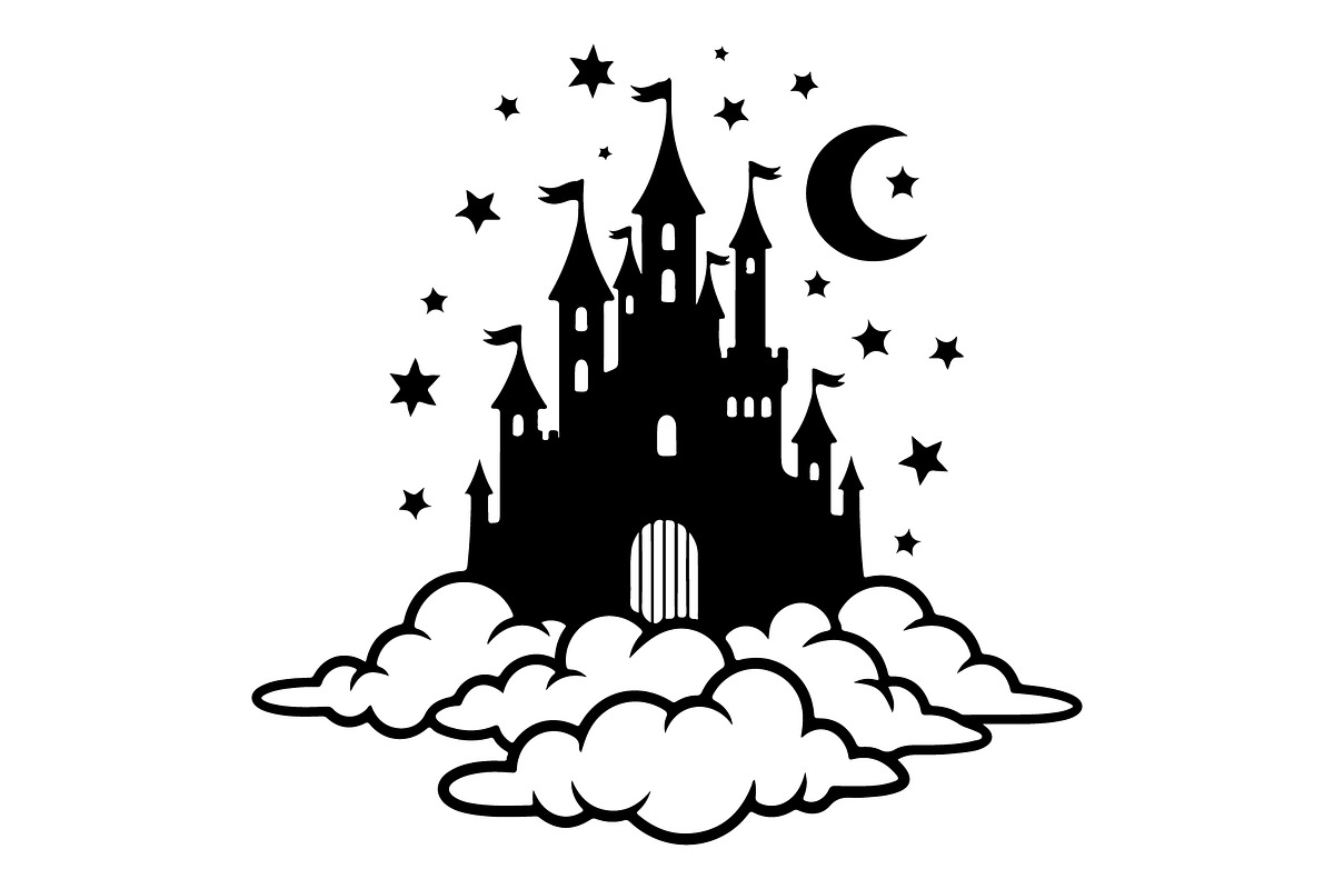 Fantasy Castle Cloud Moon Bundle, an Object Illustration by Gaye Art (Photo 5 of 30)