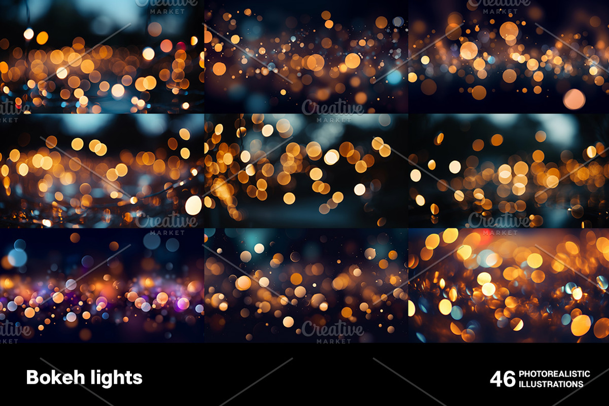 Bokeh lights. 46 images, an Abstract Photo by Handmadefont (Photo 6 of 11)