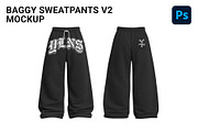 baggy sweatpants V2 mockup, a Bottom Mockup by yalanois (Thumbnail 1 of 5)