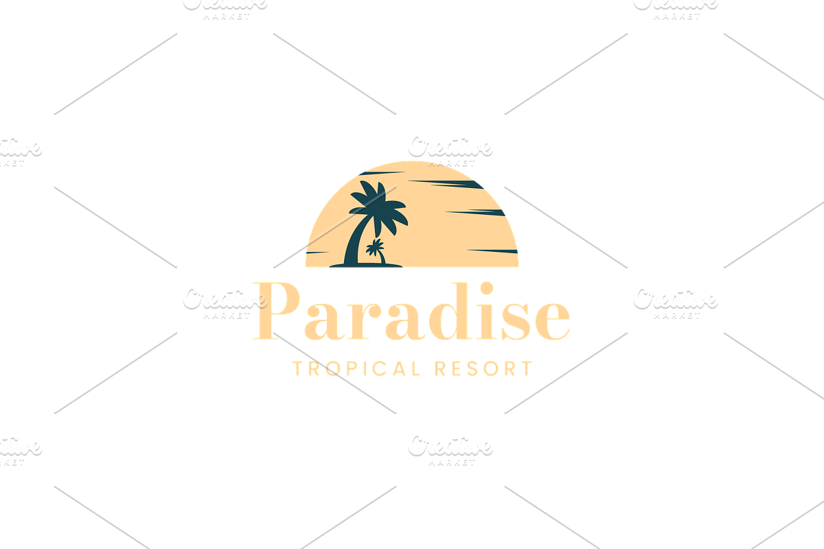 Tropical Resort Palm Tree Logo, a Branding & Logo Template by Dyn Studio (Photo 2 of 2)