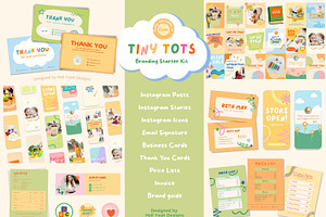 Tiny Tots Branding Starter Kit, a Branding & Logo Template by Hell Yeah Designs