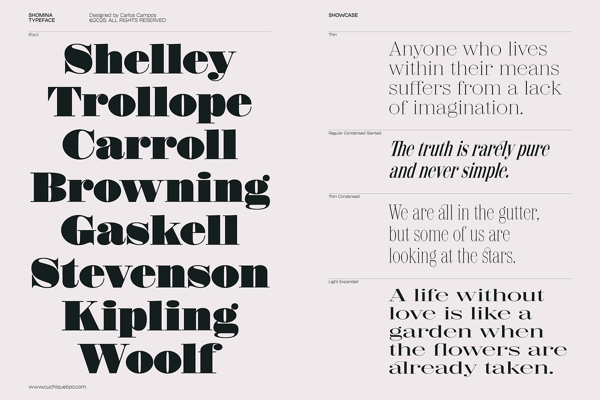 Shomina Font, a Serif Font by Cuchi, qué Tipo! Foundry (Photo 6 of 21)