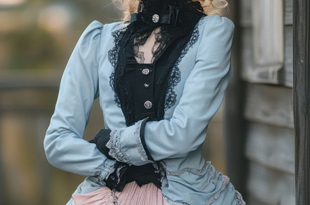 Chic woman in vintage outside, a Photo by Beautiful things