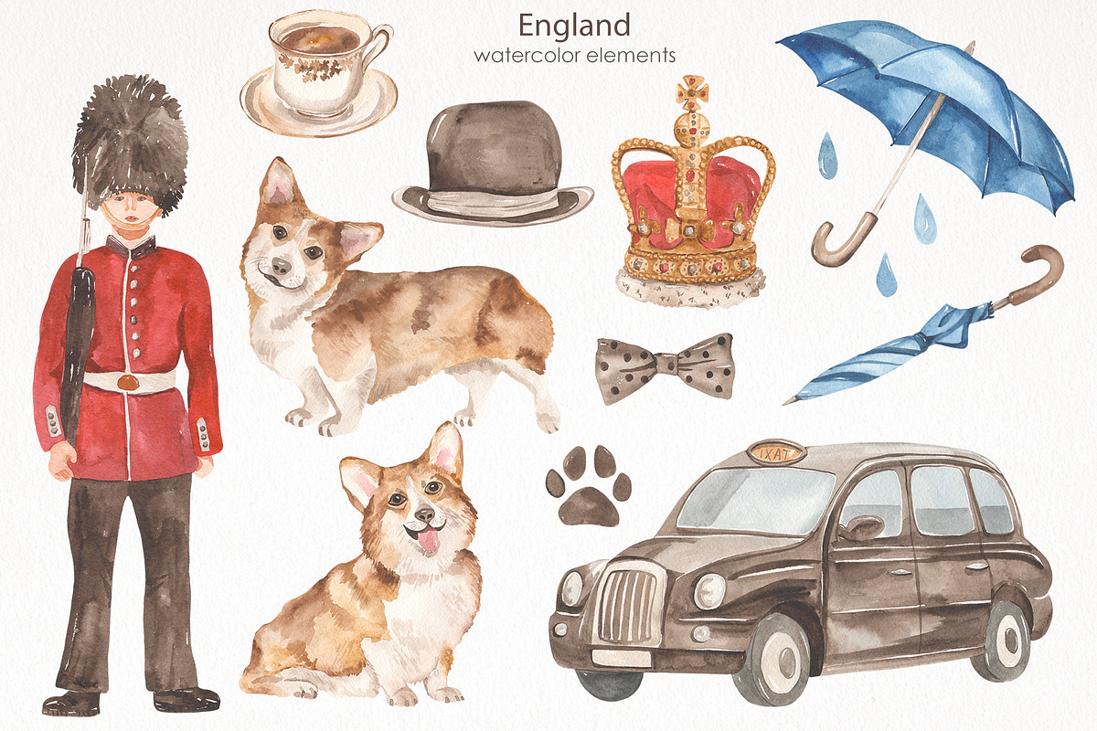 England watercolor collection, an Animal Illustration by Marina Ermakova (Photo 3 of 11)