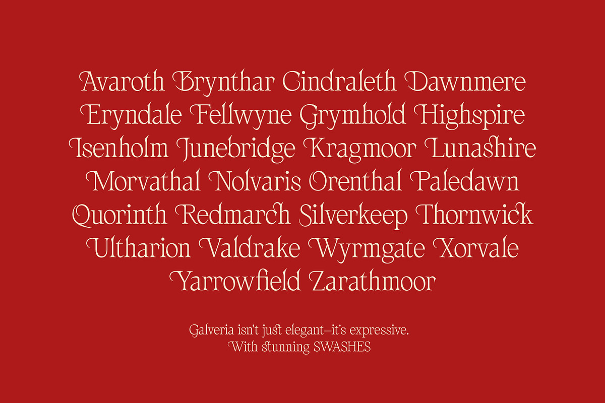 AV Galveria - Display Serif Font, a Serif Font by Uncarving (Photo 16 of 20)