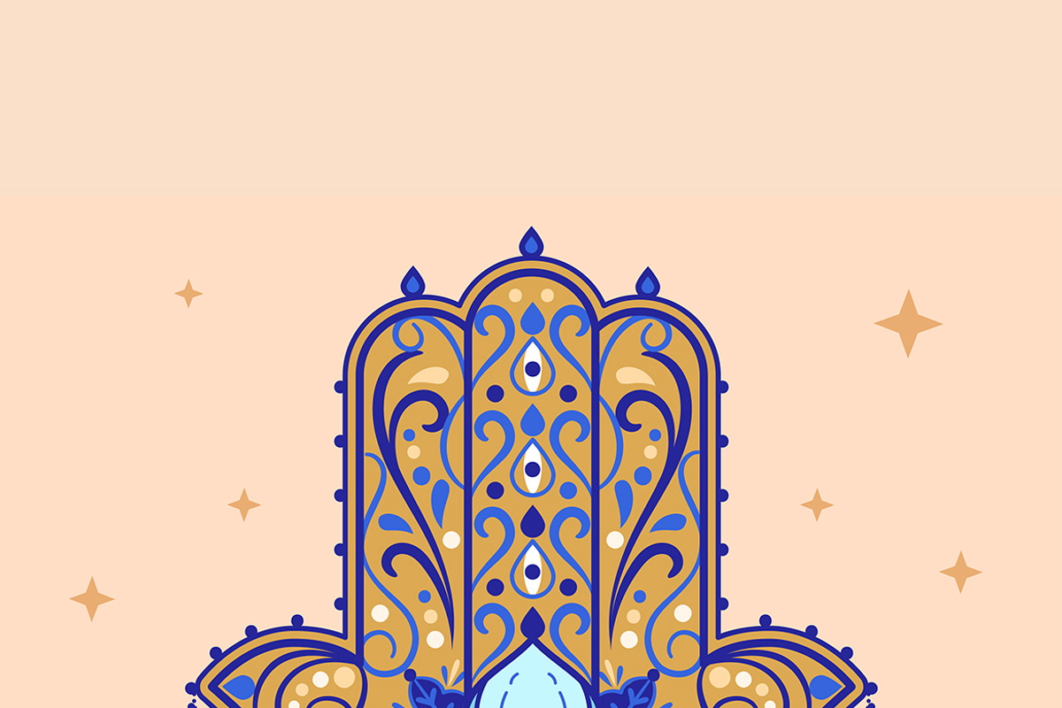 Hamsa Hand of Fatima Illustration, a Decorative Illustration by MISS CHATZ (Photo 3 of 3)
