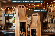 Wooden Wine Box Laser Cut Templates, a Graphic by AtacanDigital (Thumbnail 5 of 8)