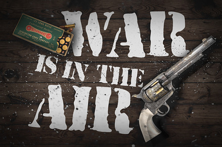 War is in the air - Stencil font, a Font by Leonard Posavec