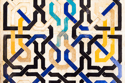 Tile decoration, Alhambra, Granada
