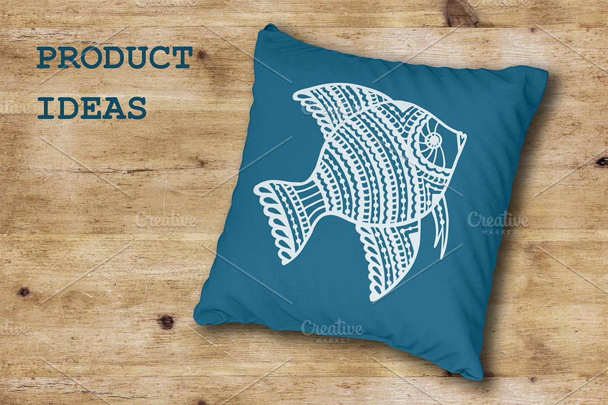 Zentangle Fish, an Animal Illustration by AV Design (Photo 2 of 6)